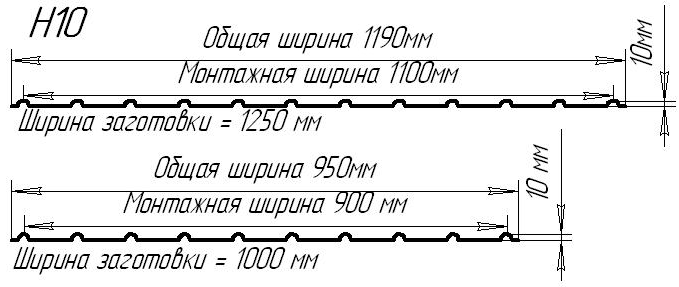 Профнастил H10